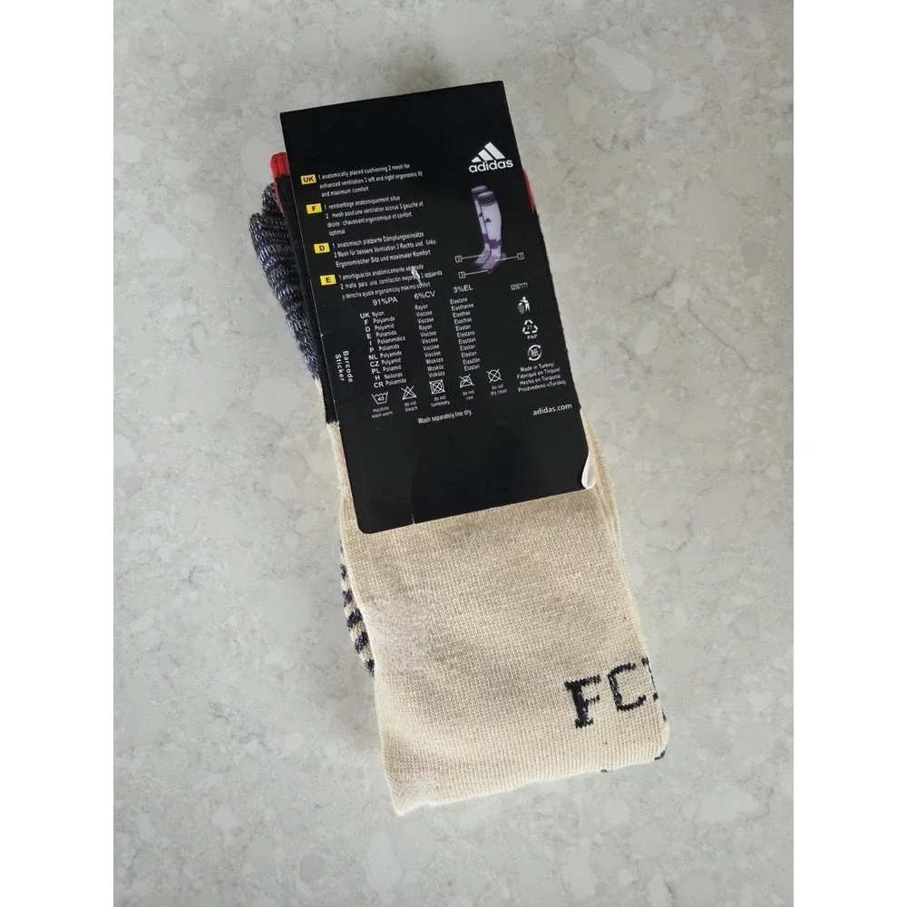 Adidas Football Soccer Socks Knee-High Cushion Crew US‎ 7-8.5